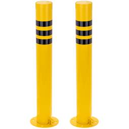 Pack de 2 pcs de bornes bornes en acier avec base clouée amovible 76x600mm