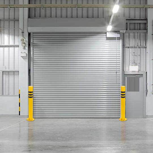 Pack de 2 unidades de postes de amarração em aço com base pregada amovível 110x1000mm