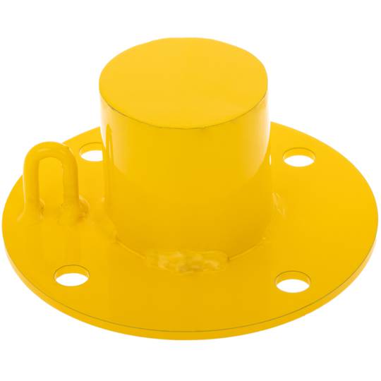 Pack de 2 unidades de postes de amarração em aço com base pregada amovível 110x1000mm