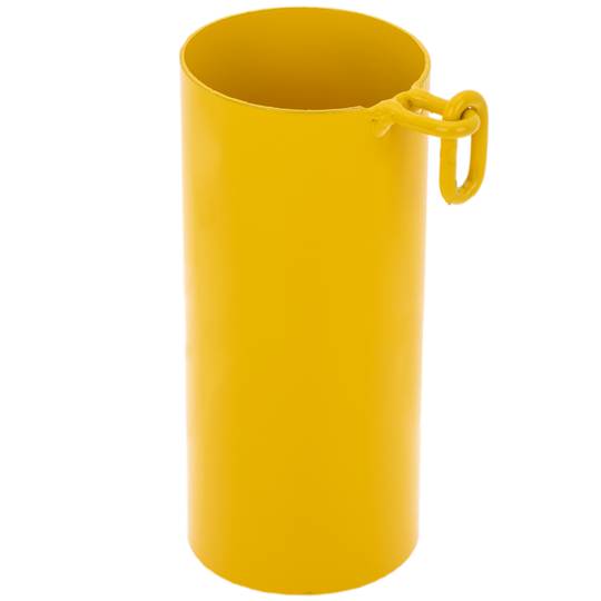Pack de 2 unidades de postes de amarração em aço com base enterrada amovível 76x600mm