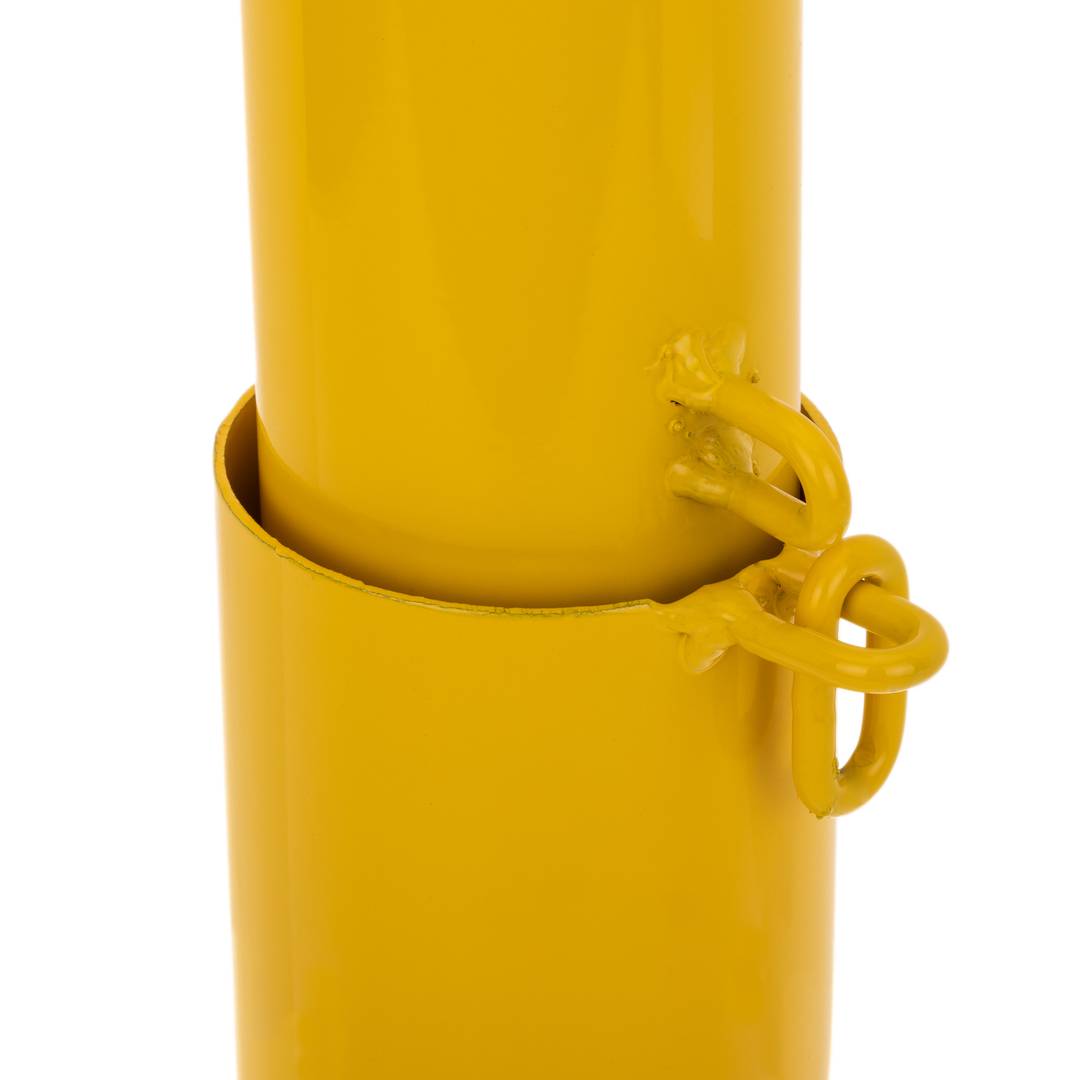 Pack de 2 unidades de postes de amarração em aço com base enterrada amovível 76x600mm