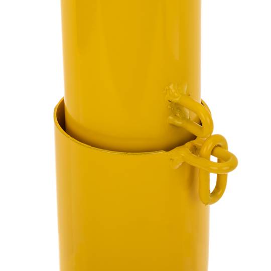 Pack de 2 unidades de postes de amarração em aço com base enterrada amovível 76x600mm