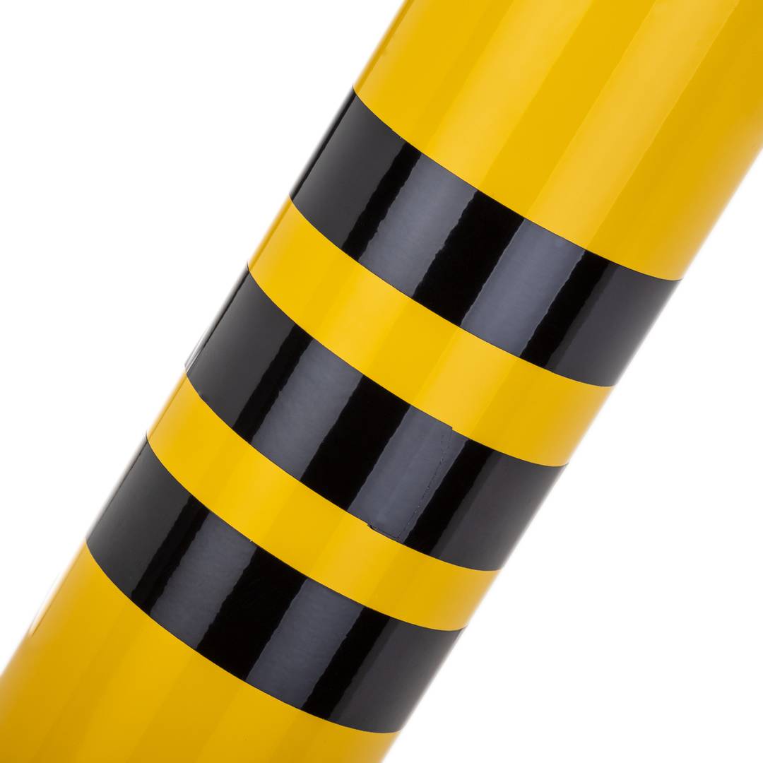 Pack of 2 pcs of steel bollard bollards with removable buried base 89x750mm