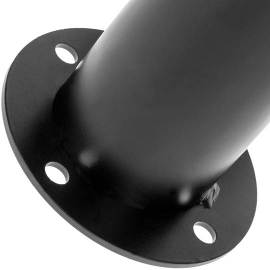 Pacote de 2 unidades de postes de amarração em aço com base pregada 110x1000mm preto