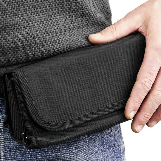 Kellnertasche mit Gürtel, magnetischem Verschlussclip, Geldschein- und Münzhalter mit Organizer und Sortierer für Pfund Sterling und GBP