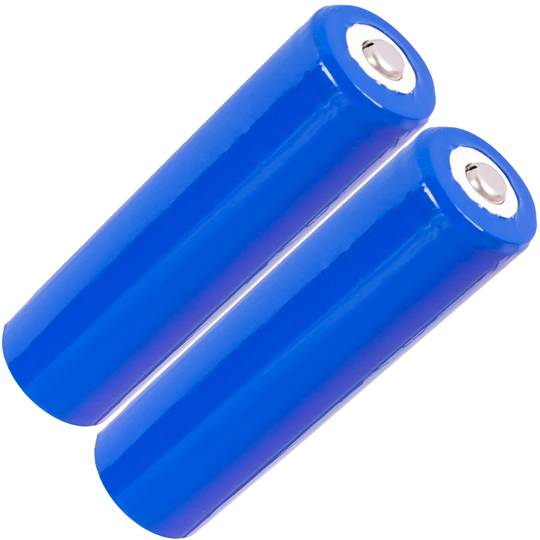 2 oplaadbare batterijen 18650 3,7V 2200mAh