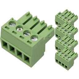 Złącze żeńskie do płytki drukowanej 4 końcówki 3,81 mm, 5 szt