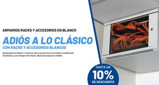 Armarios racks y accesorios en blanco