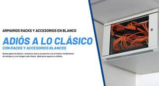 Armarios racks y accesorios en blanco