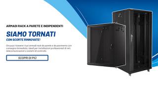 Armadio rack da 19" a parete e a pavimento