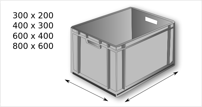 Plataforma con ruedas para transporte de cajas eurobox 60 x 40 cm 4-PACK -  Cablematic