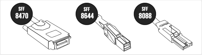 MiniSAS Cable SFF-8088 to 4 SFP + SFF-8431 10 Gigabit 1m - Cablematic
